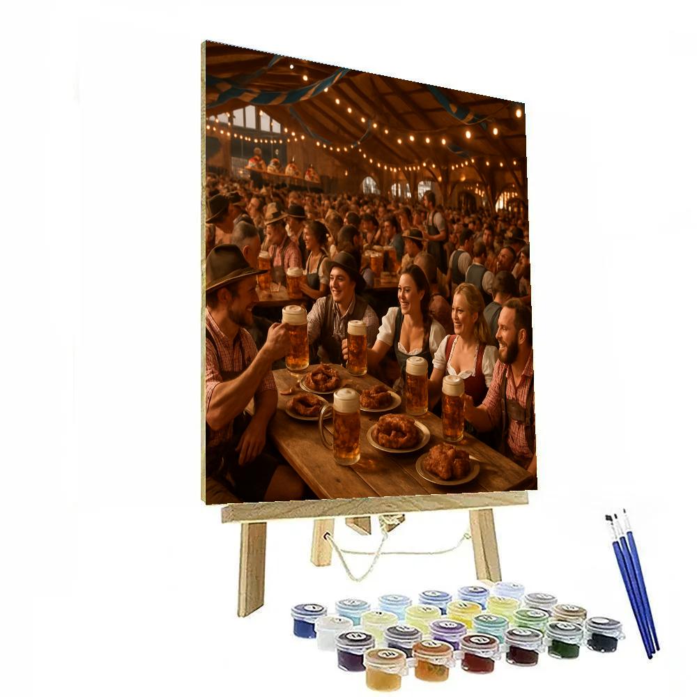 Oktoberfest Bavarian Beer Tent Celebration paint by color