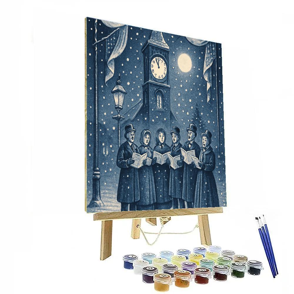 Clocktower Carol Moon Paint by numbers art