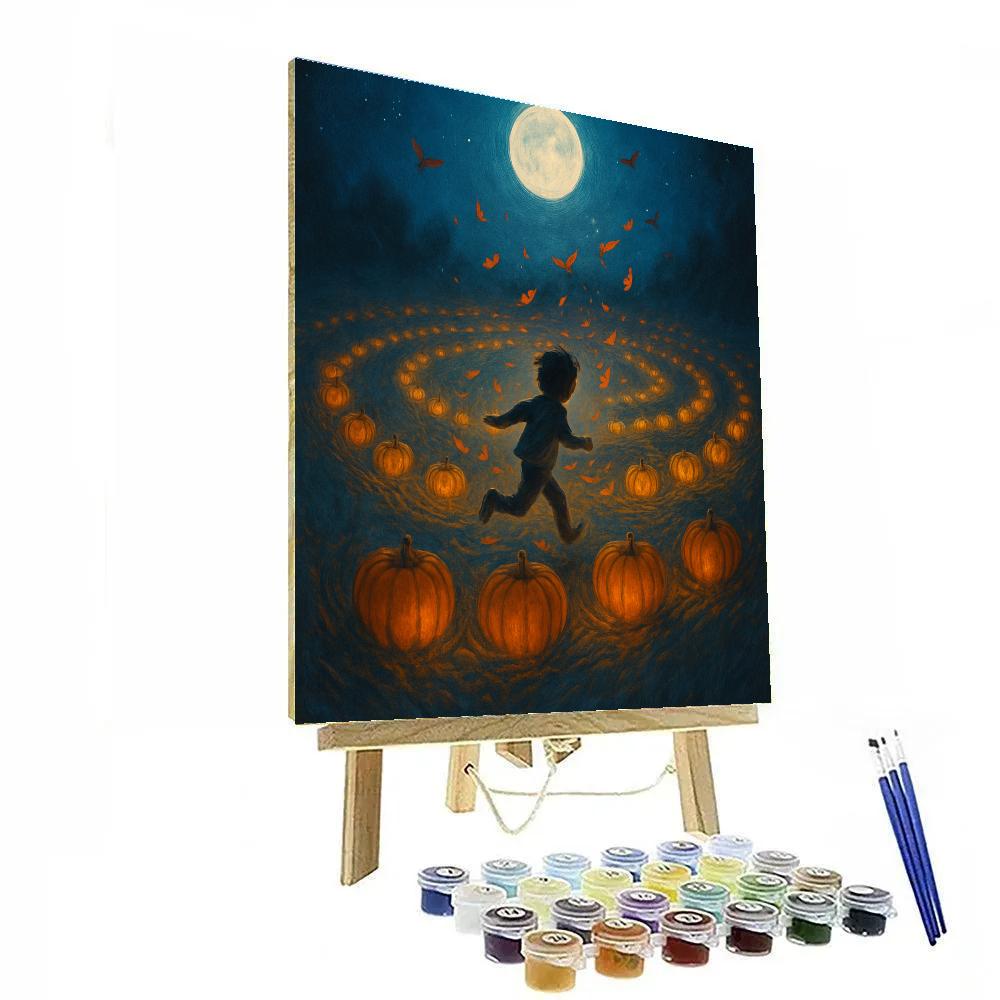 Moonbeam Pumpkin Spiral Painting by numbers kit