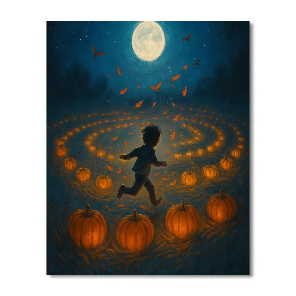 Moonbeam Pumpkin Spiral Painting by numbers kit