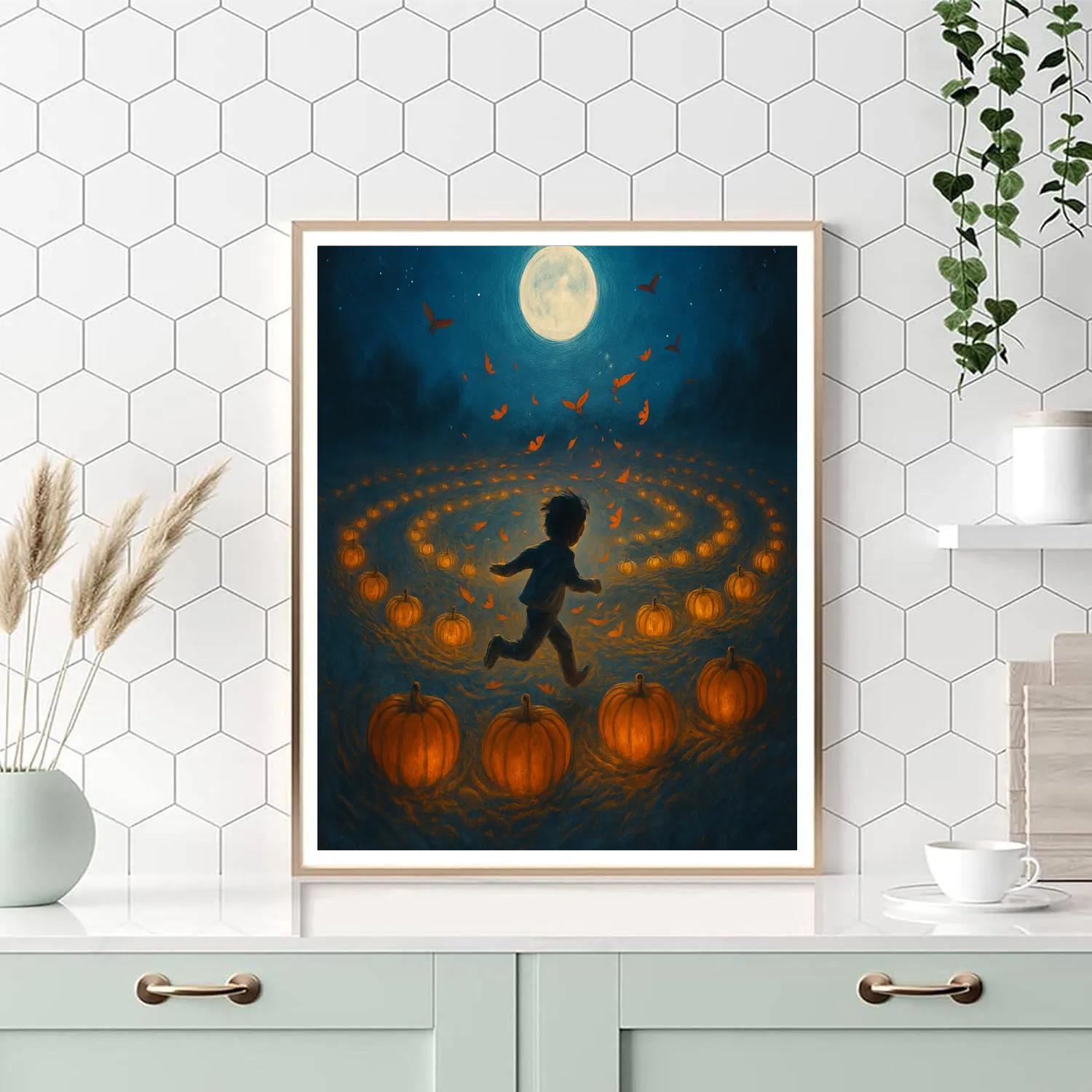Moonbeam Pumpkin Spiral Painting by numbers kit