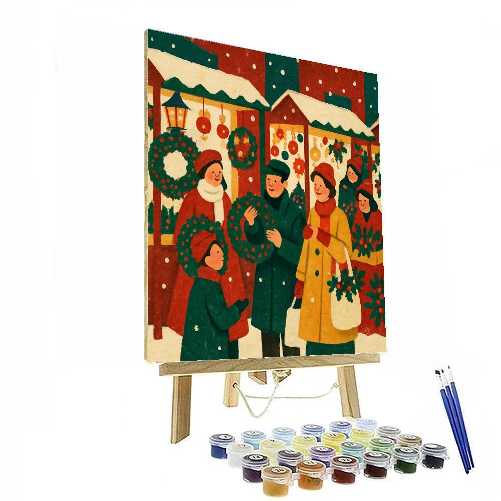 Frost-Kissed Market Magic Numbered painting kits