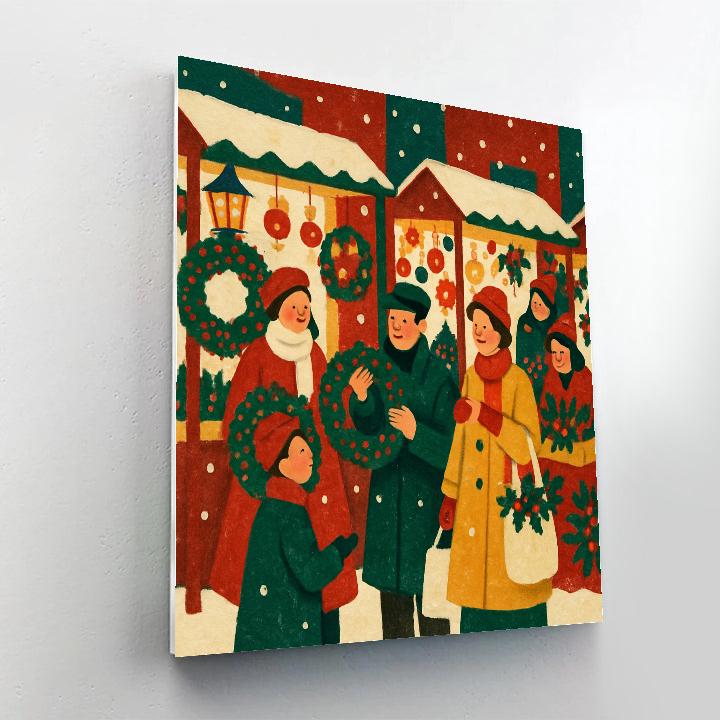 Frost-Kissed Market Magic Numbered painting kits
