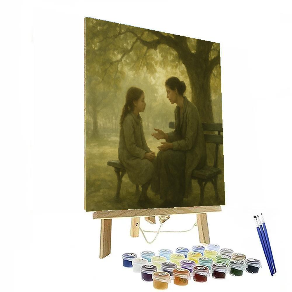 Park Bench Portrait Of Quiet Conversation Paint by numbers kits