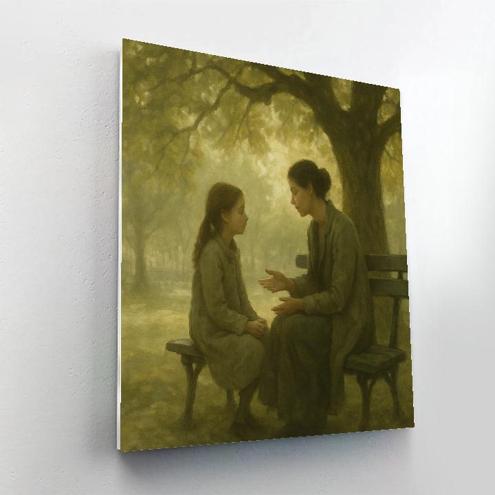 Park Bench Portrait Of Quiet Conversation Paint by numbers kits