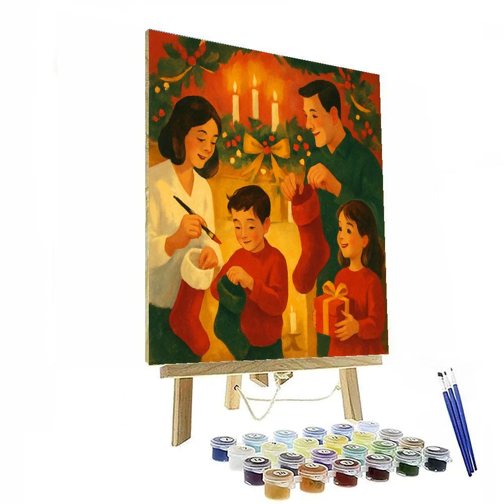 Stocking Stuffer Scene paint by color