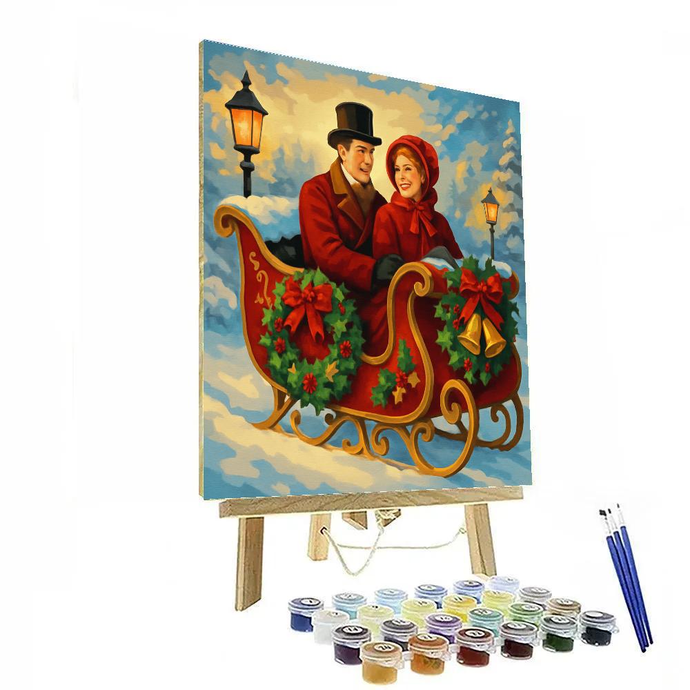 Sleigh Ride Sparkle Number painting