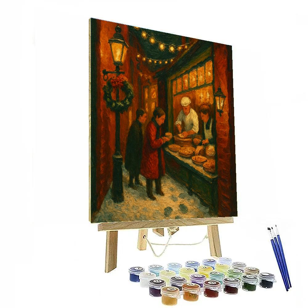 Frosted Lantern Bakery Alley Paint by numbers kits