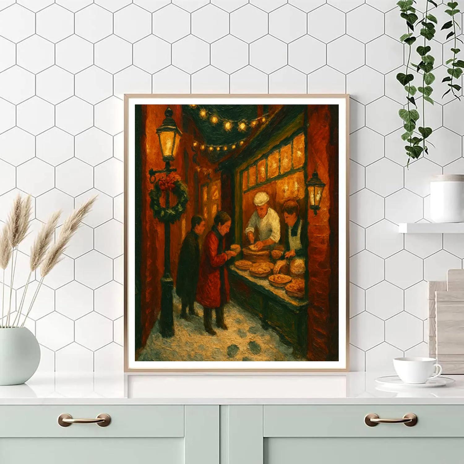 Frosted Lantern Bakery Alley Paint by numbers kits
