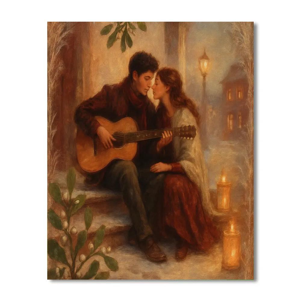 Mistletoe Porch Serenade paint by color
