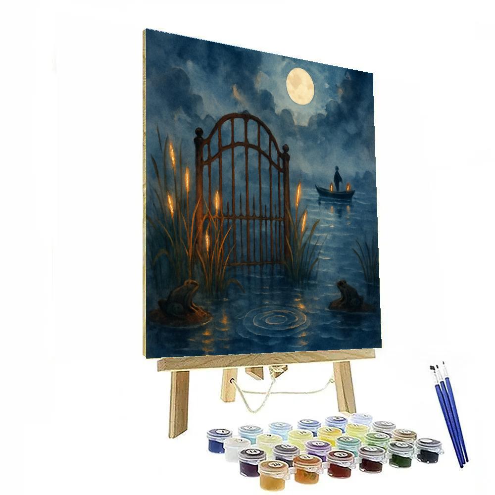 Marsh Gate Of Glowing Reeds Painting by numbers kit
