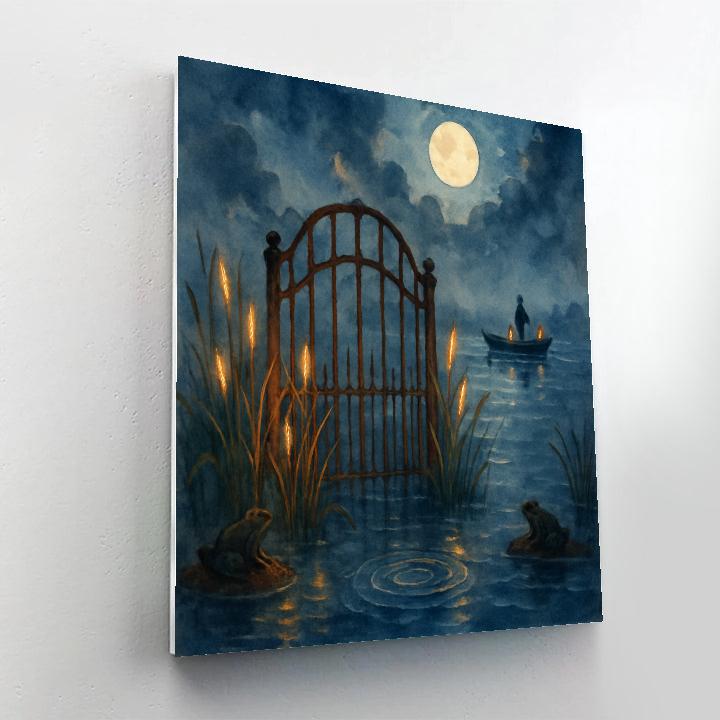 Marsh Gate Of Glowing Reeds Painting by numbers kit