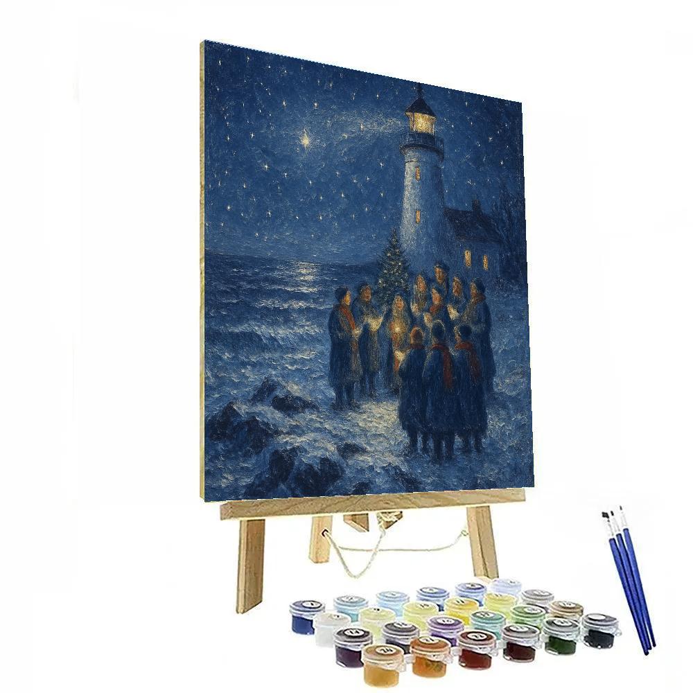 Winter Lighthouse Carol Numbered painting kits
