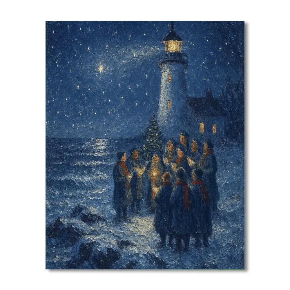 Winter Lighthouse Carol Numbered painting kits