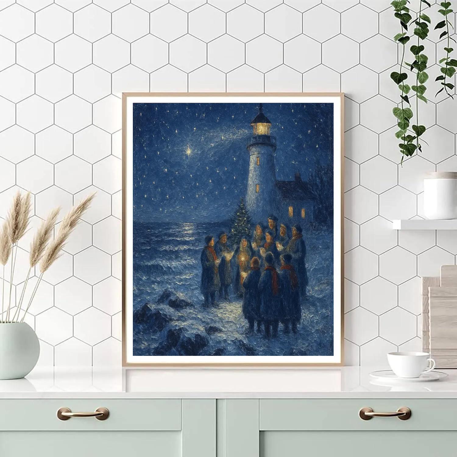 Winter Lighthouse Carol Numbered painting kits