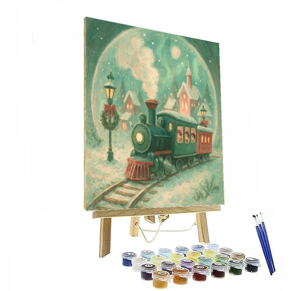 Snowbound Toy Train Track paint by color