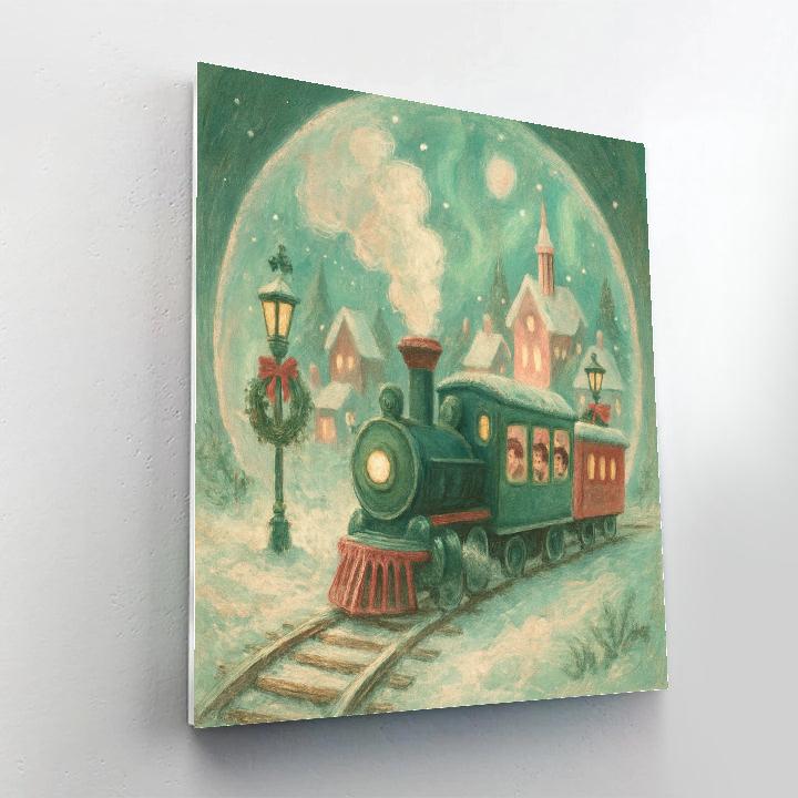 Snowbound Toy Train Track paint by color