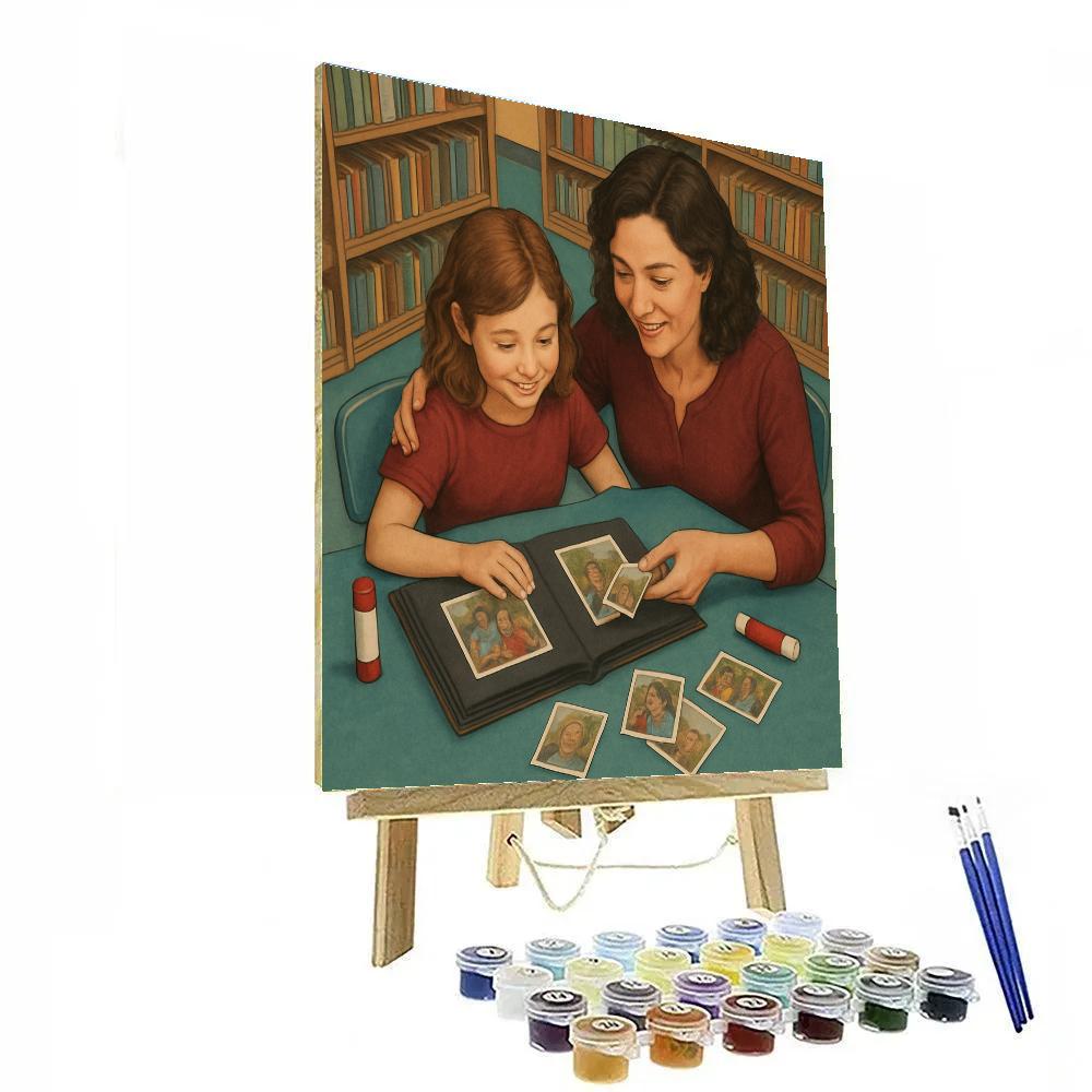 Library Project Collaboration With Mom paint by color