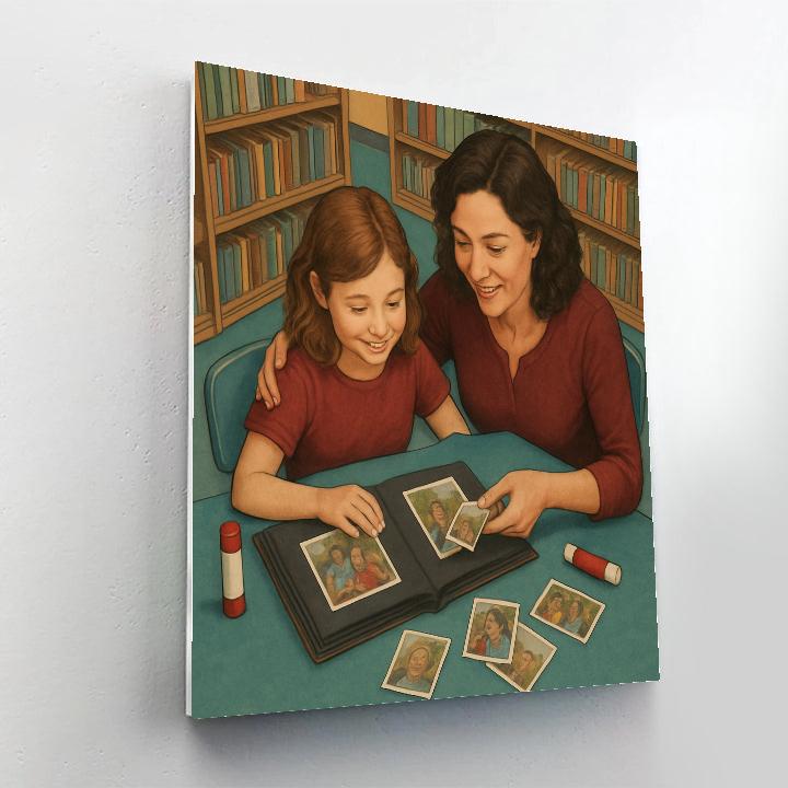 Library Project Collaboration With Mom paint by color