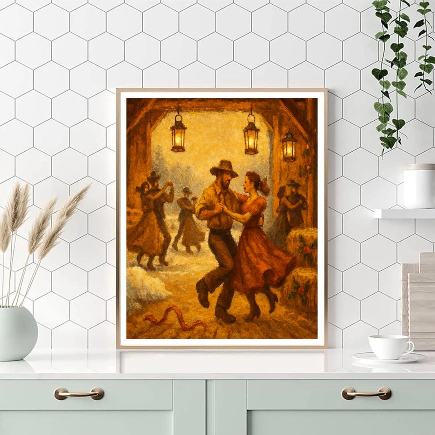 Nocturne Barn Dance Number painting