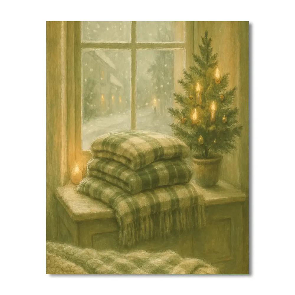 Evergreen Window Bench Numbered painting kits