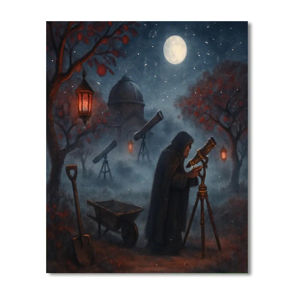 Moon Orchard Observatory Painting by numbers kit