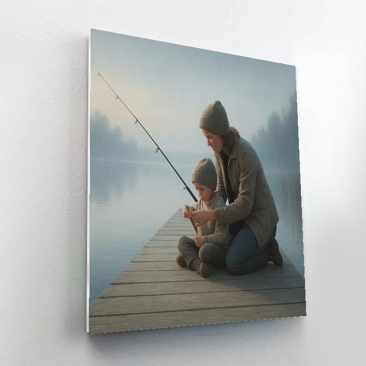 Fishing Dock Lesson With Gentle Guidance Numbered painting kits