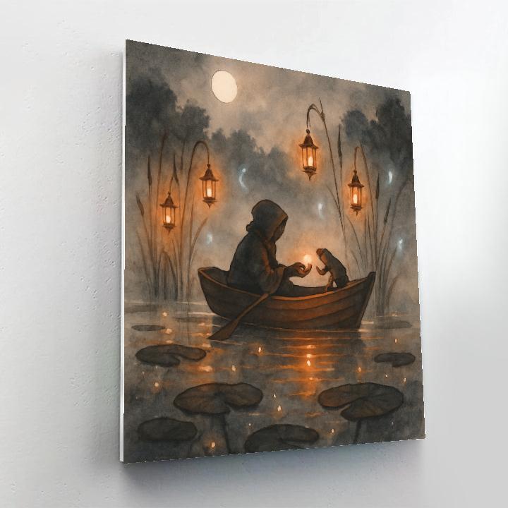 Lantern Bog And The Little Boat Paint by numbers kits