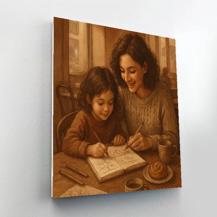 Shared Sketchbook In Coffee Shop Light paint by number