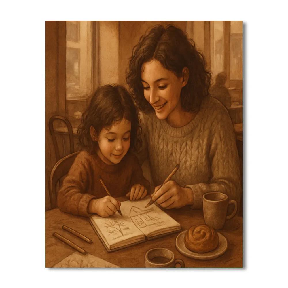 Shared Sketchbook In Coffee Shop Light paint by number