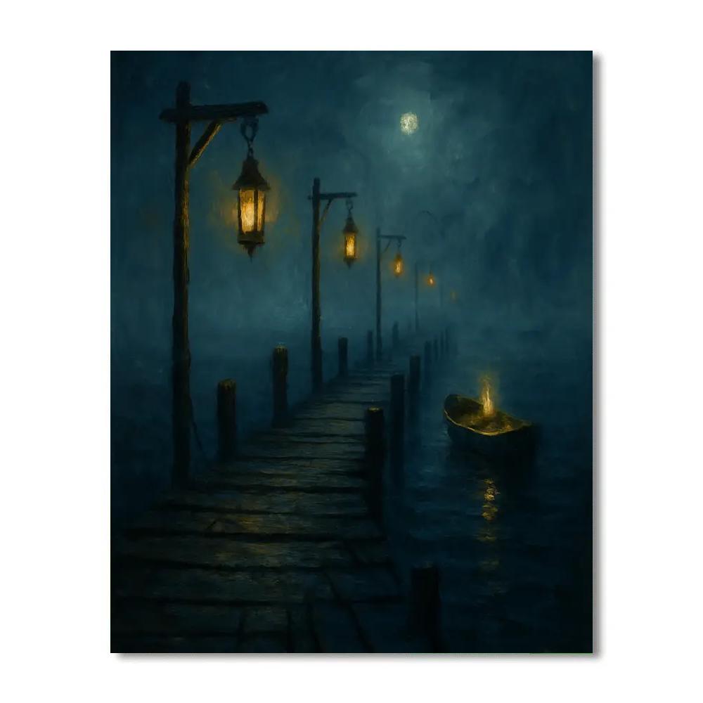 Fogbound Pier Of Echoes paint by number