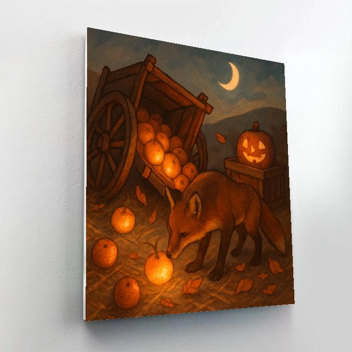 Moonlit Apple Cart paint by numbers