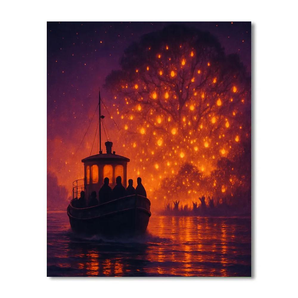 Night Ferry To The Lantern Isle painting number kit