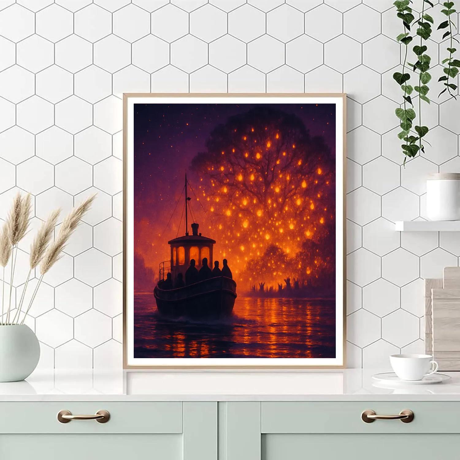 Night Ferry To The Lantern Isle painting number kit