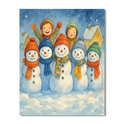 Hearthside Snowman Council Paint by numbers kits