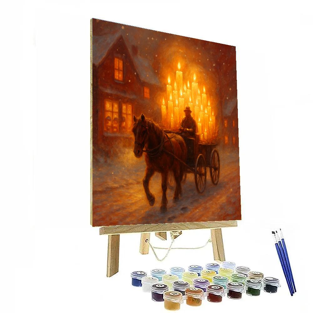 Carriage Of Candles painting number kit