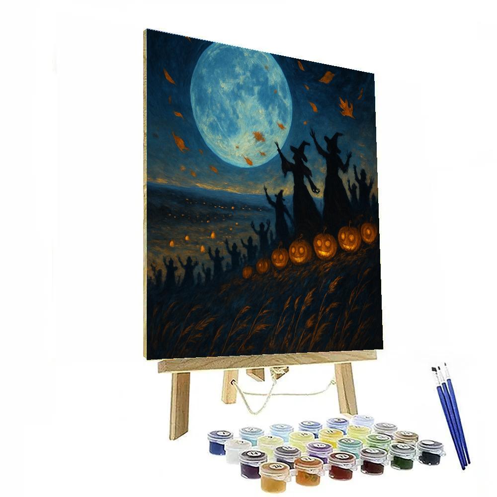 Autumn Ridge Of The Blue Moon Paint by numbers art