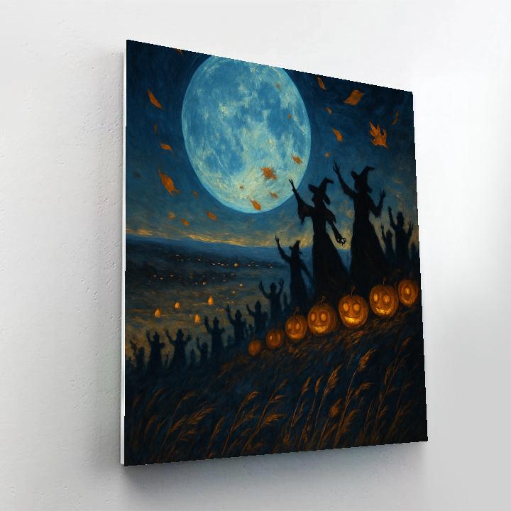 Autumn Ridge Of The Blue Moon Paint by numbers art