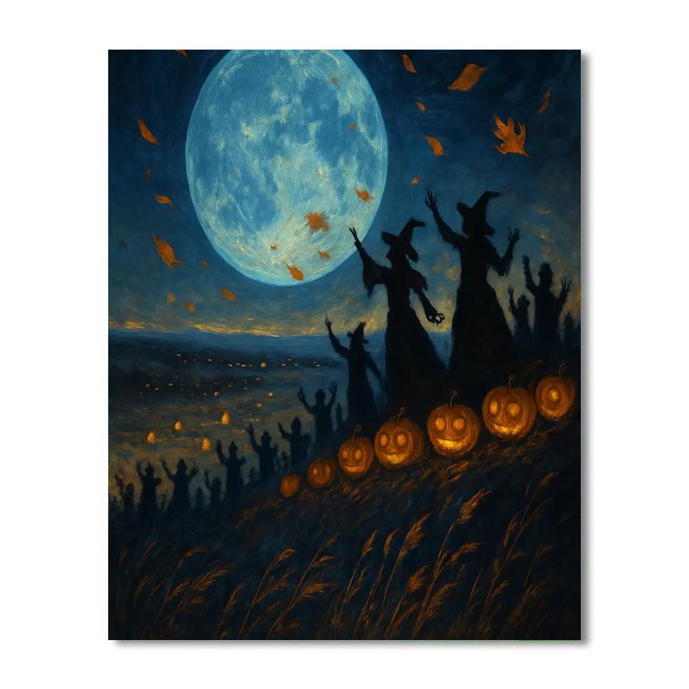 Autumn Ridge Of The Blue Moon Paint by numbers art