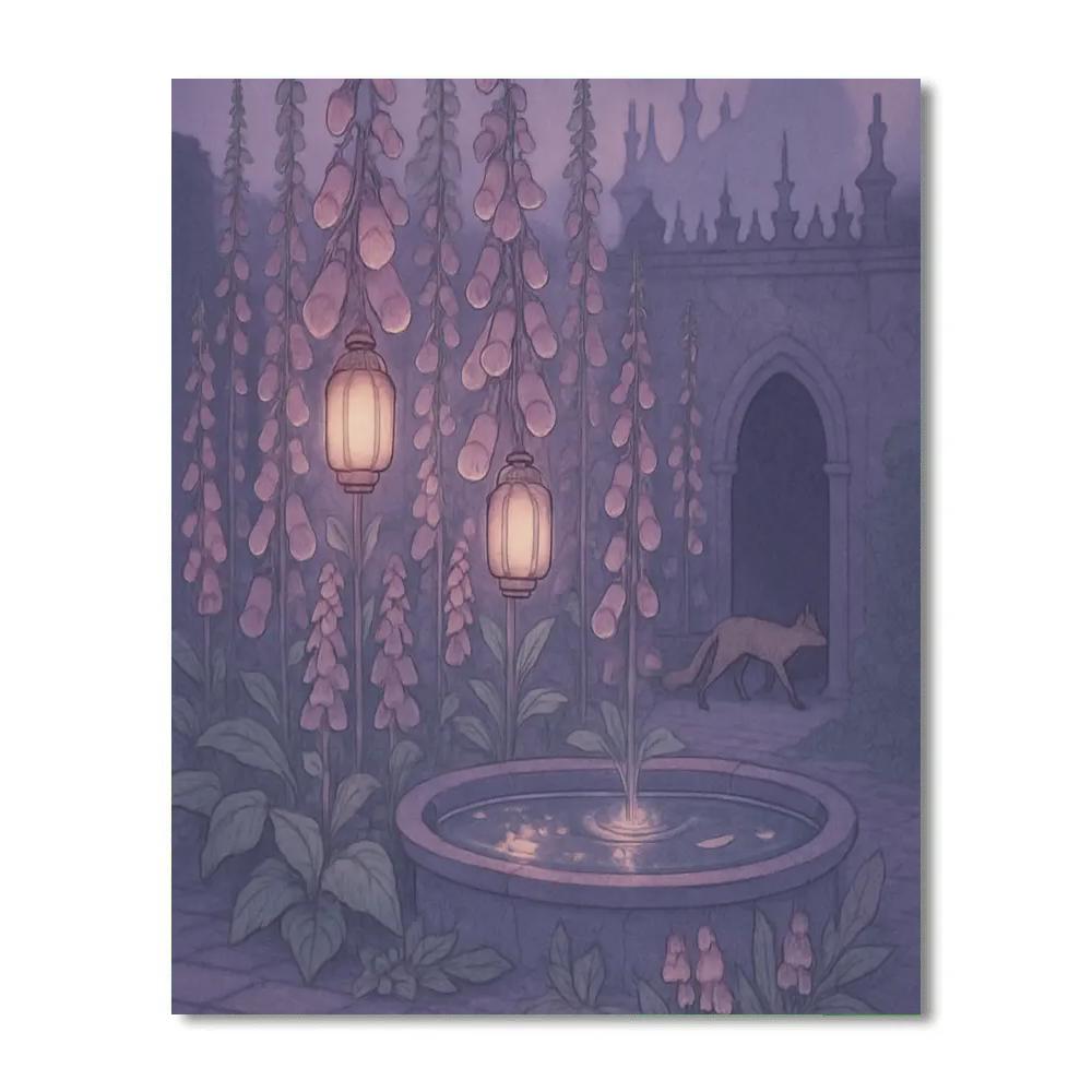 Lantern Court Of The Foxglove Painting by numbers kit