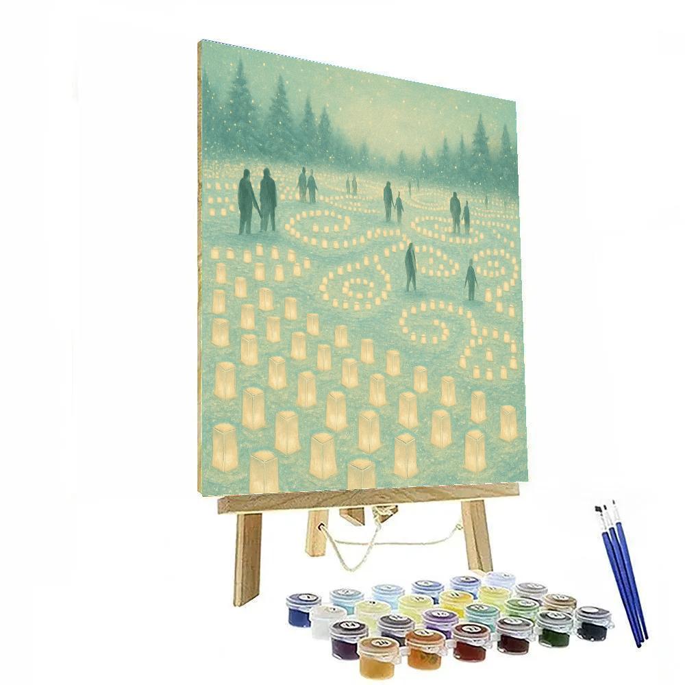 Frosted Meadow Lantern Festival DIY paint by numbers