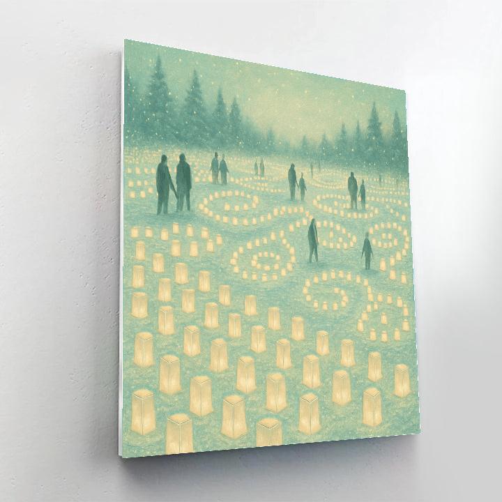 Frosted Meadow Lantern Festival DIY paint by numbers