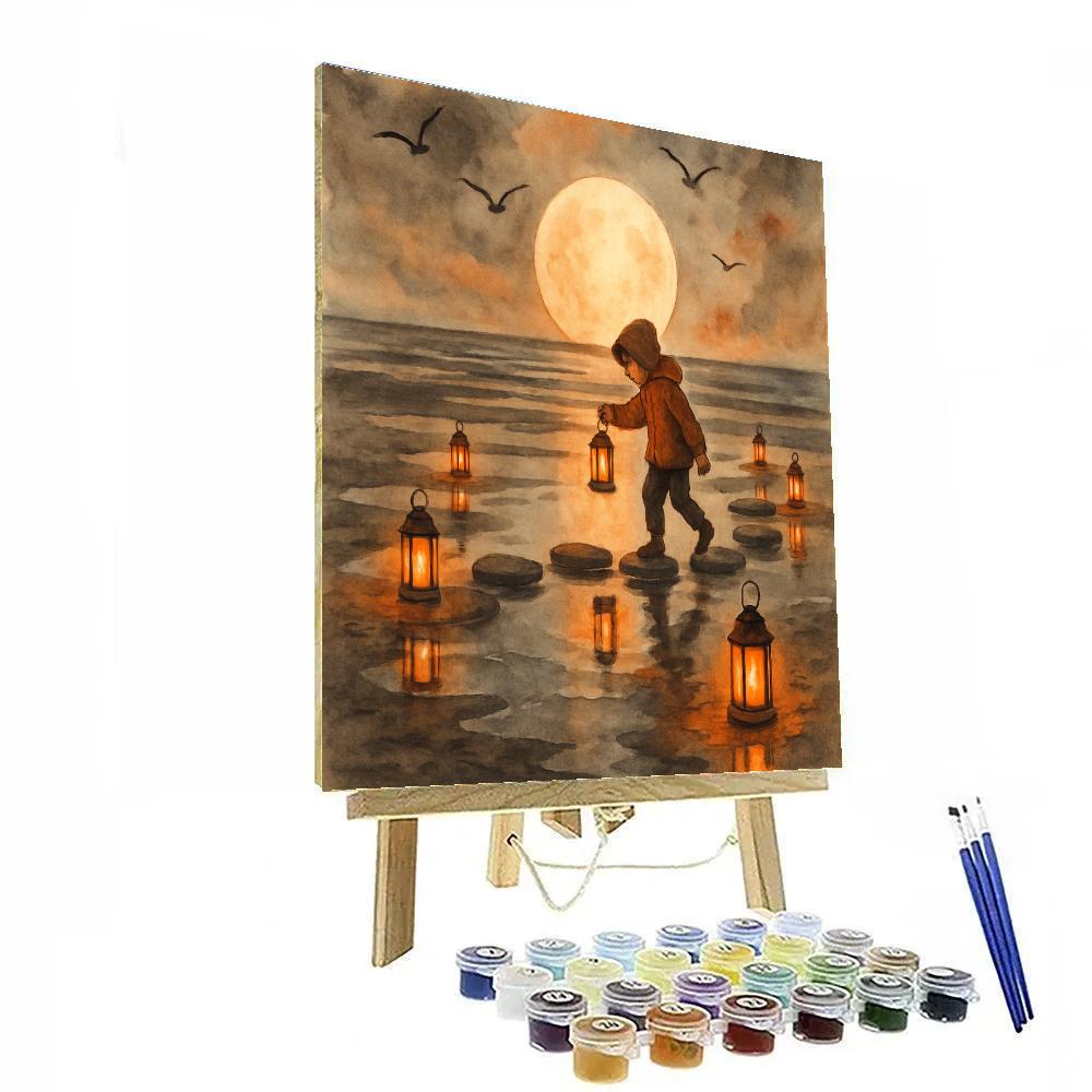 Lantern Field Of The Tidal Moon painting number kit