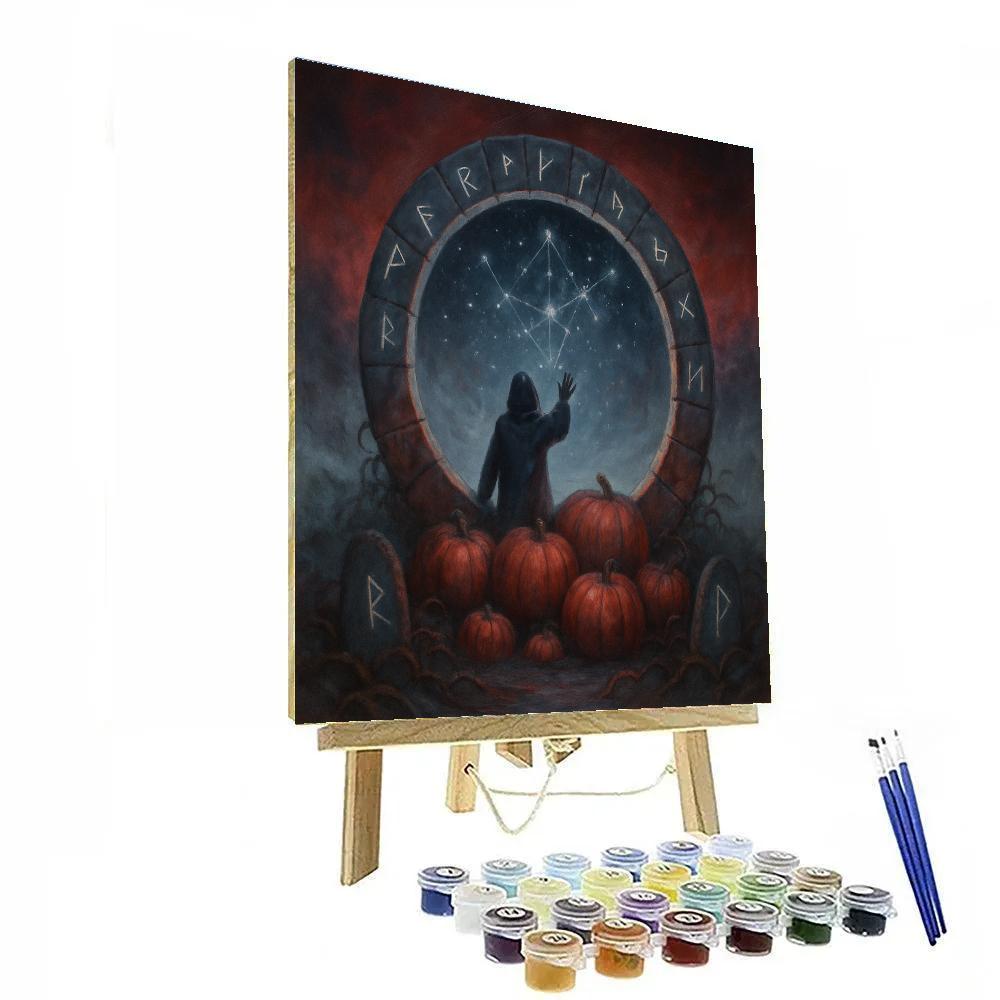 Moon Gate Of The Pumpkin Grove Numbered painting kits