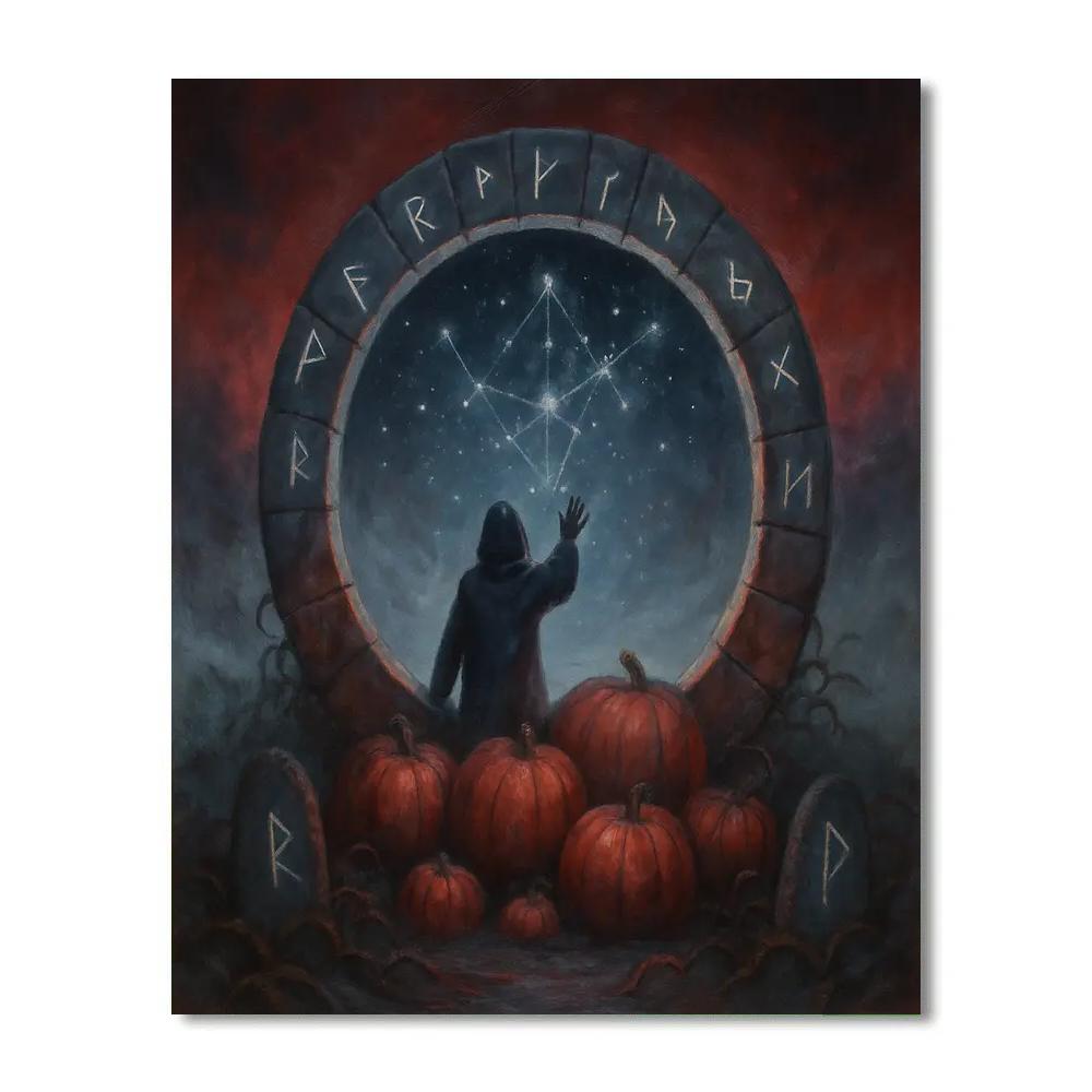 Moon Gate Of The Pumpkin Grove Numbered painting kits