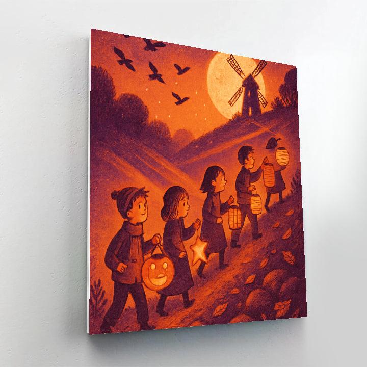 Hallow Hill Lantern Parade painting number kit