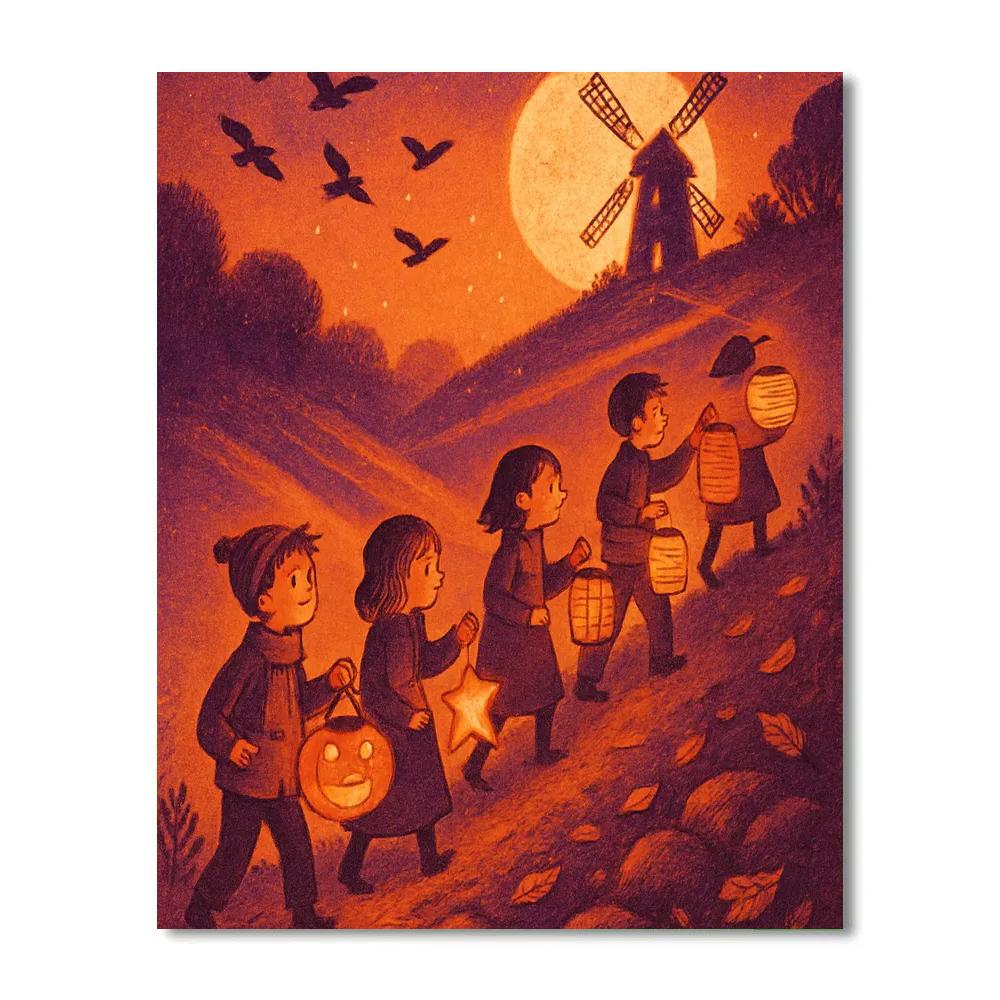 Hallow Hill Lantern Parade painting number kit