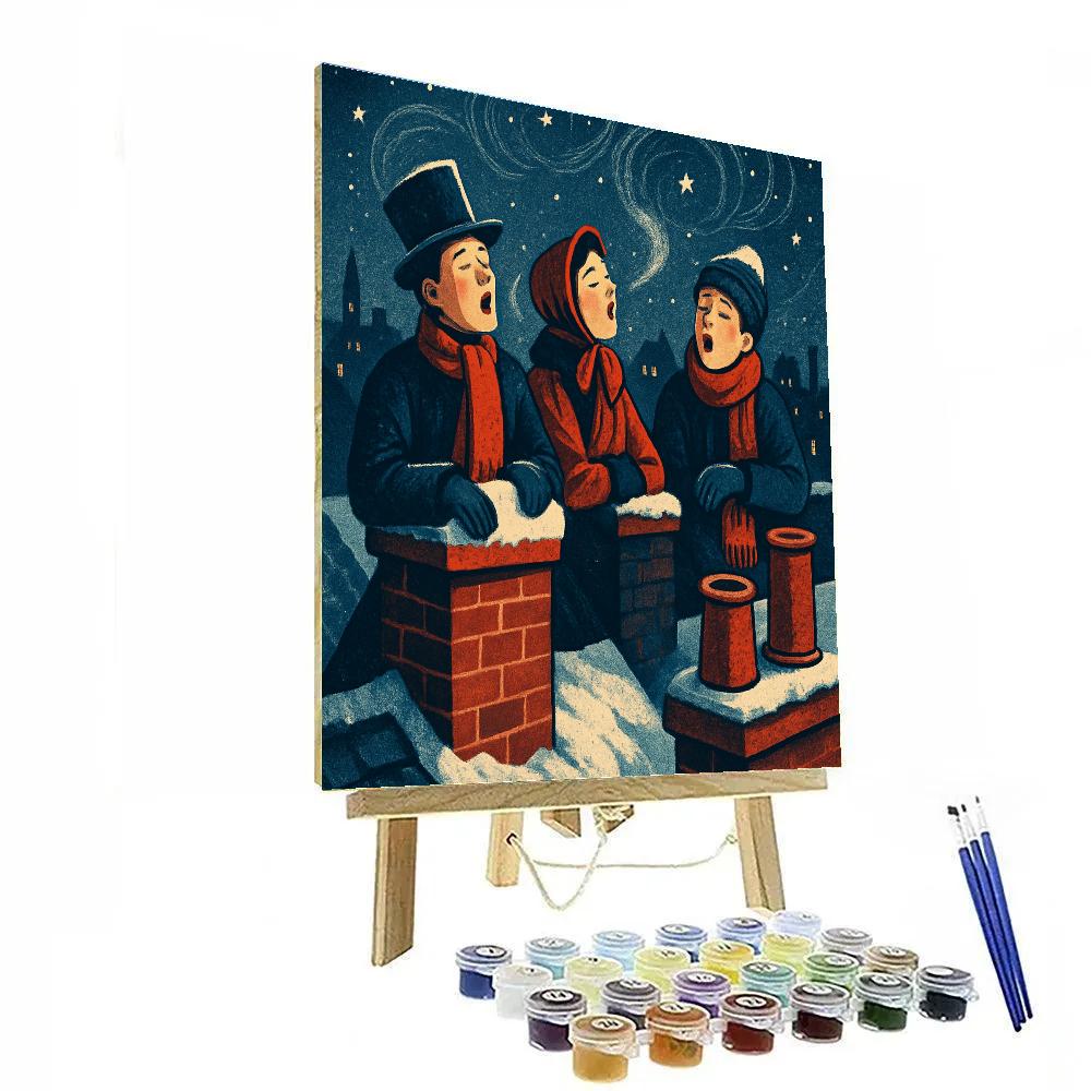 Noel Rooftop Choir Number painting