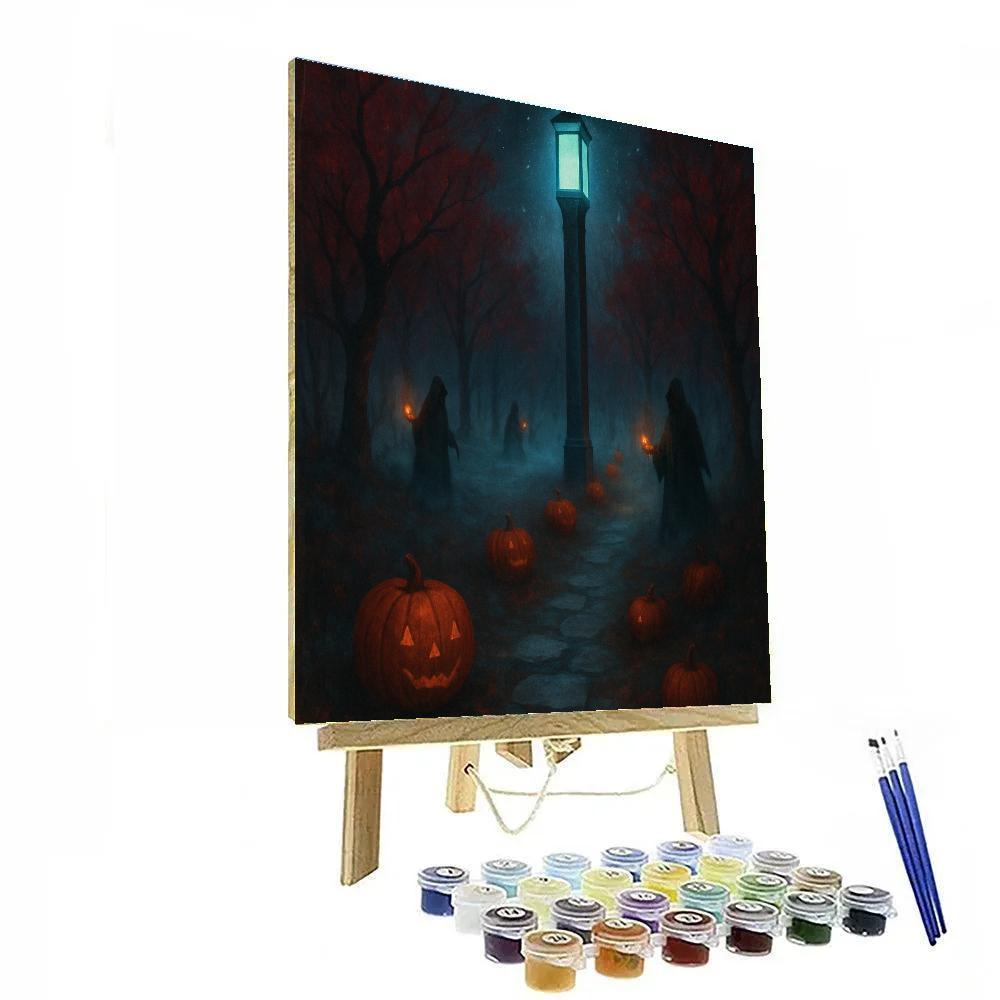 Moonlit Beacon Of The Hollow Road Paint by numbers kits