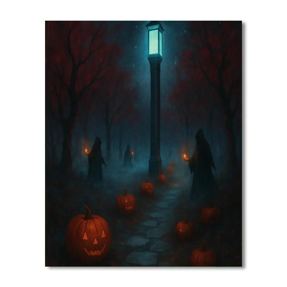 Moonlit Beacon Of The Hollow Road Paint by numbers kits